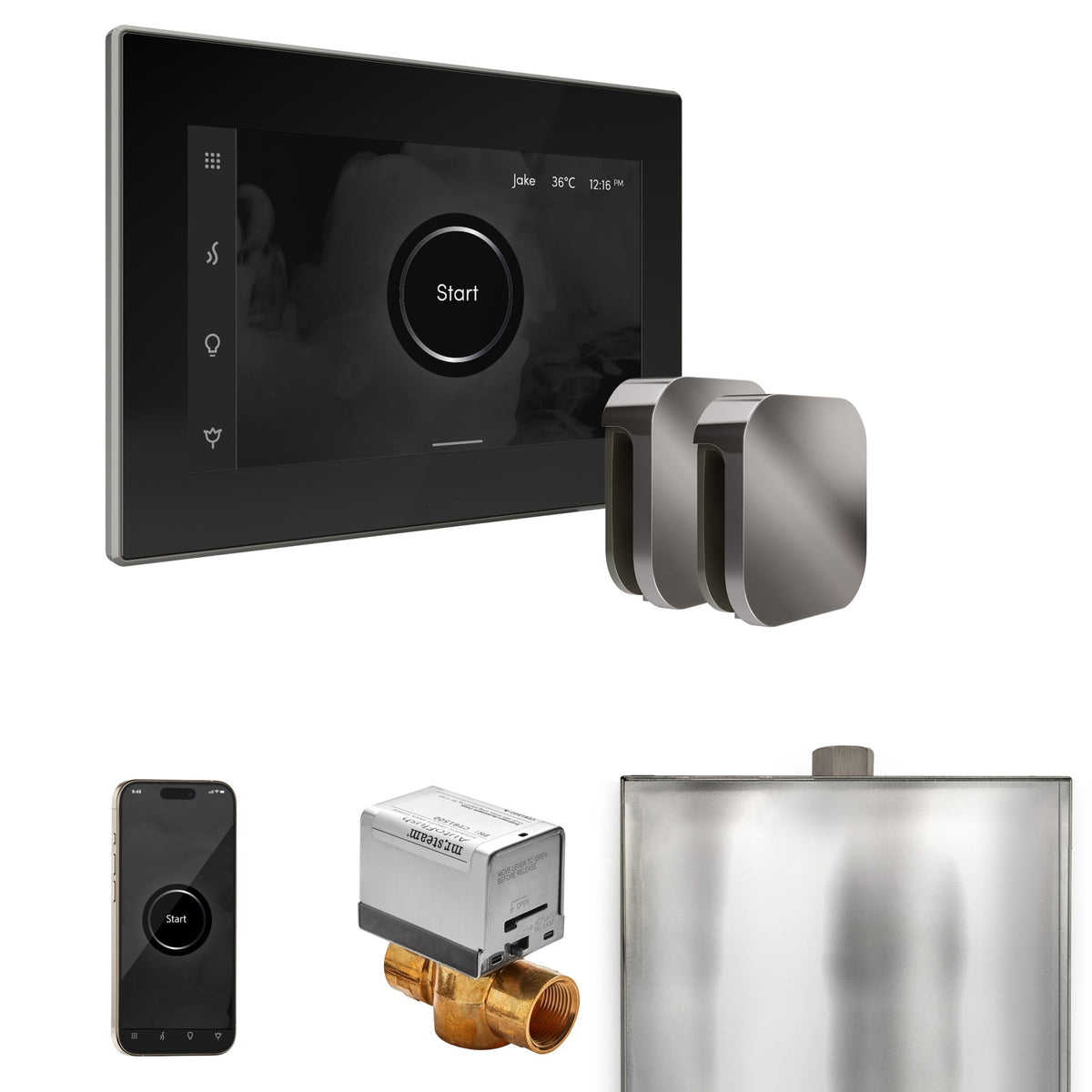 Mr. Steam XButler Max Steam Shower Control Package with iSteamX Control and Steamhead