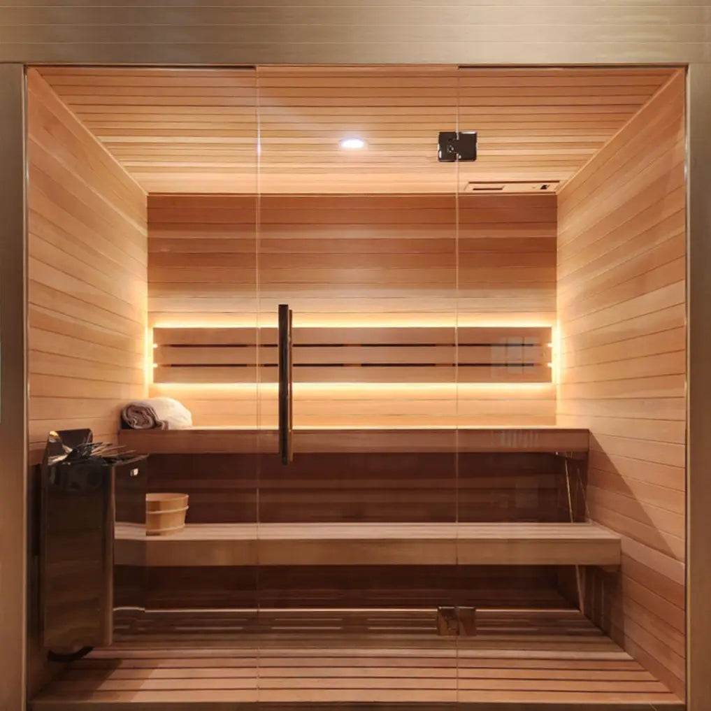 Carbon Smart 7' x 7' x 8' Thermo Poplar Indoor Sauna Kit