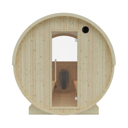 Finnish Sauna Builders Tampere 4-Person Barrel Sauna with 8kW WiFi Heater
