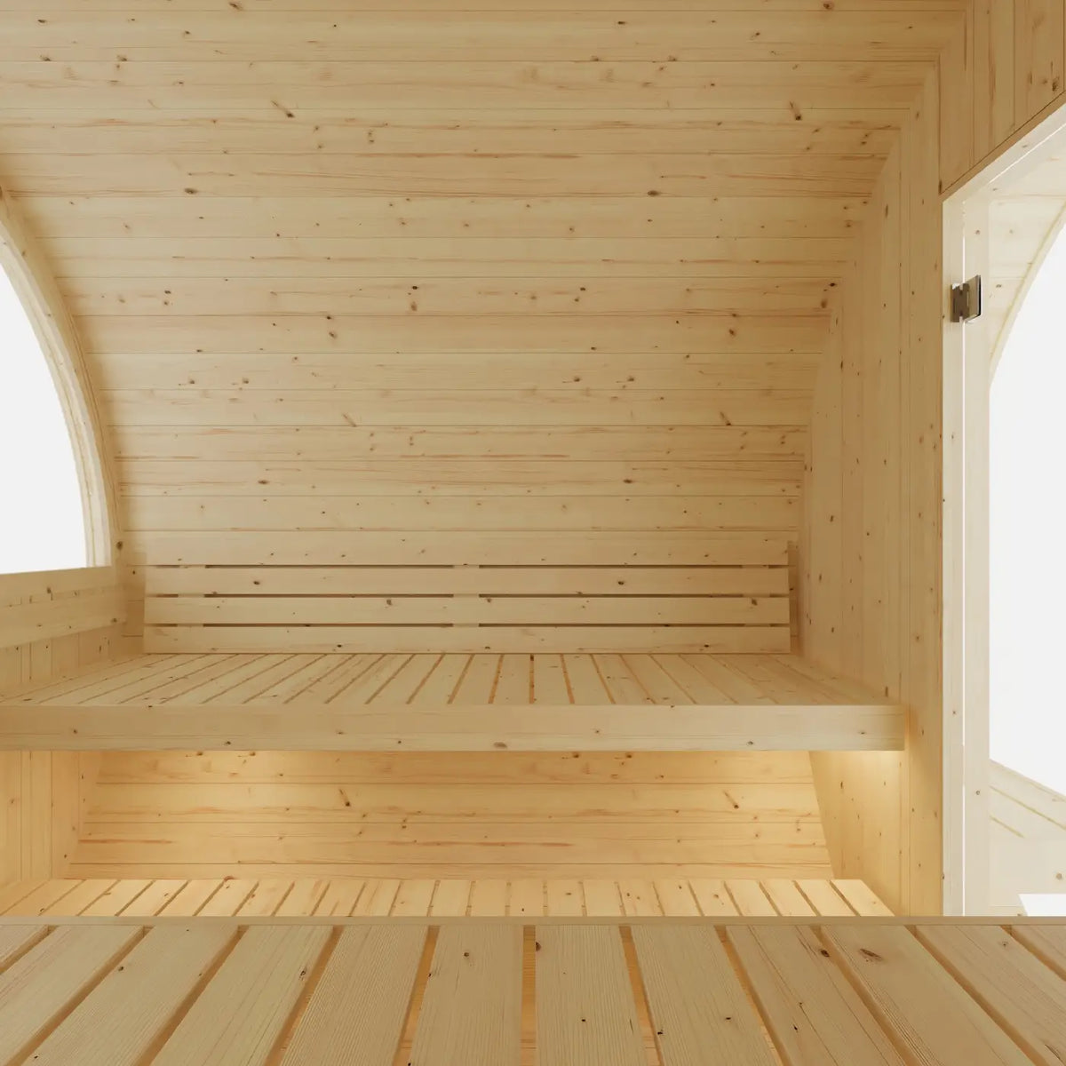 Finnish Sauna Builders Tampere 4-Person Barrel Sauna with 8kW WiFi Heater