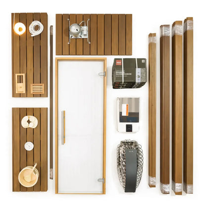 Carbon Smart 7' x 7' x 8' Thermo Poplar Indoor Sauna Kit