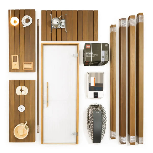 Carbon Smart 7' x 7' x 8' Thermo Poplar Indoor Sauna Kit