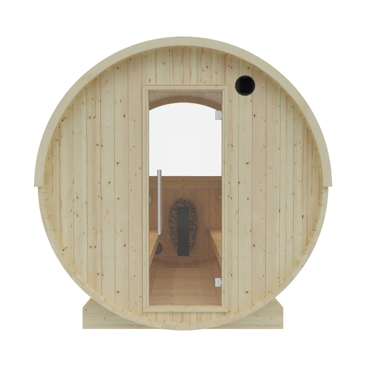 Finnish Sauna Builders Vassa 6-Person Barrel Sauna with 8kW WiFi Heater