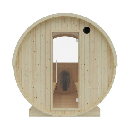 Finnish Sauna Builders Vassa 6-Person Barrel Sauna with 8kW WiFi Heater