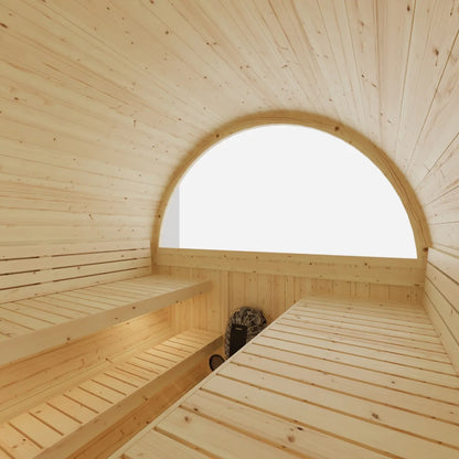Finnish Sauna Builders Vassa 6-Person Barrel Sauna with 8kW WiFi Heater