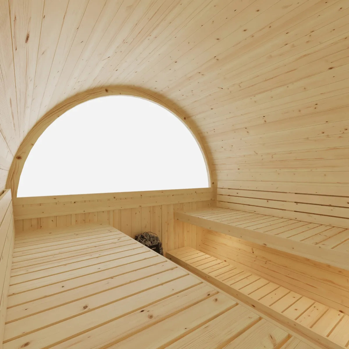 Finnish Sauna Builders Vassa 6-Person Barrel Sauna with 8kW WiFi Heater